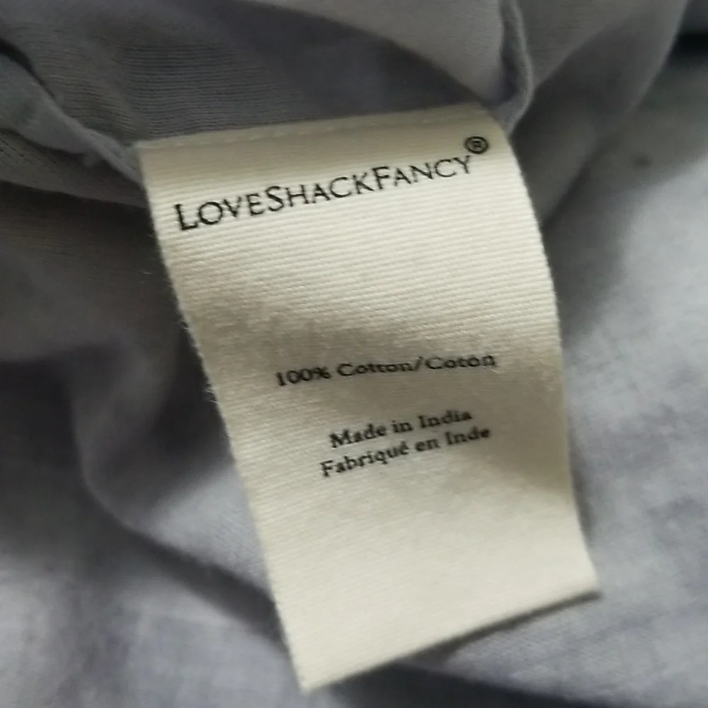 LoveShackFancy Ronda Top in Washed Denim sz xs NWT - Picture 11 of 12